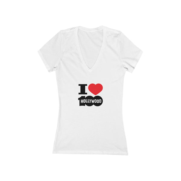 I Love Hollywood 100 Deep V-Neck Tee