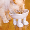 Ceramic Cat Bowl on Paws © | Large | Lifted
