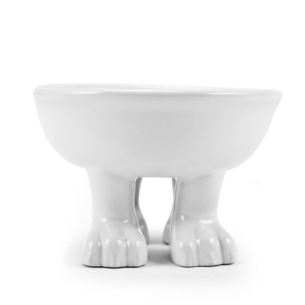 Ceramic Cat Bowl on Paws | Medium | Lifted Footed Pet Dylan Kendall