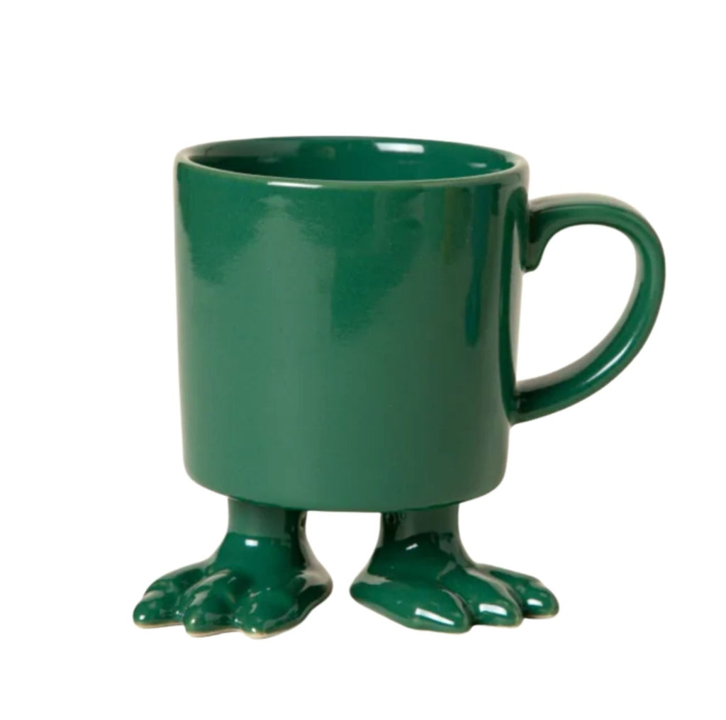 Ceramic Dinosaur Footed Mug © | Green Footed Mugs Dylan Kendall 