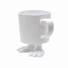 Ceramic Dinosaur Footed Mug © | White Footed Mugs Dylan Kendall