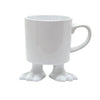 Ceramic Dinosaur Footed Mug © | White Footed Mugs Dylan Kendall