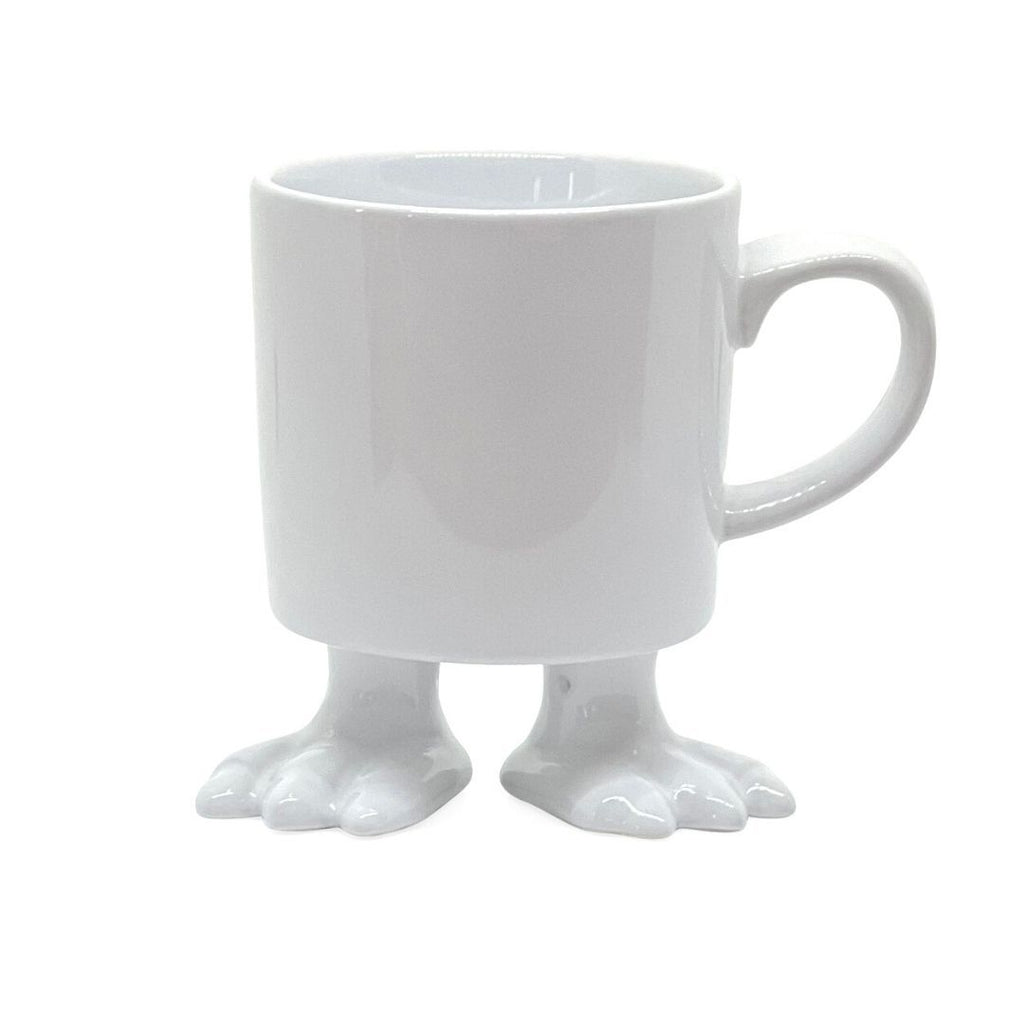 Ceramic Dinosaur Footed Mug © | White Footed Mugs Dylan Kendall