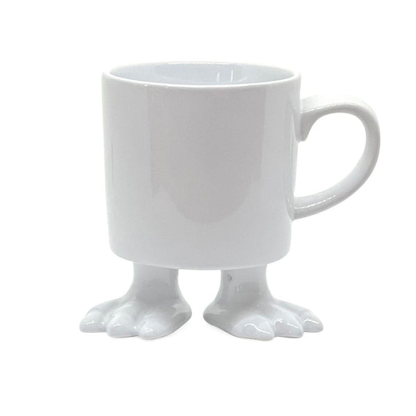 Ceramic Dinosaur Footed Mug © | White Footed Mugs Dylan Kendall 