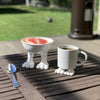 Ceramic Dinosaur Footed Mug | White Footed Mugs Dylan Kendall