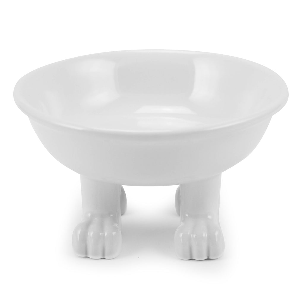 Ceramic Dog Bowl on Paws | Medium | Lifted Footed Pet Dylan Kendall