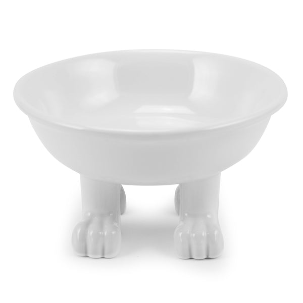 Ceramic Dog Bowl on Paws | Medium | Lifted Footed Pet Dylan Kendall