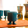 Ceramic Footed Mug | Blue Footed Mugs Dylan Kendall 