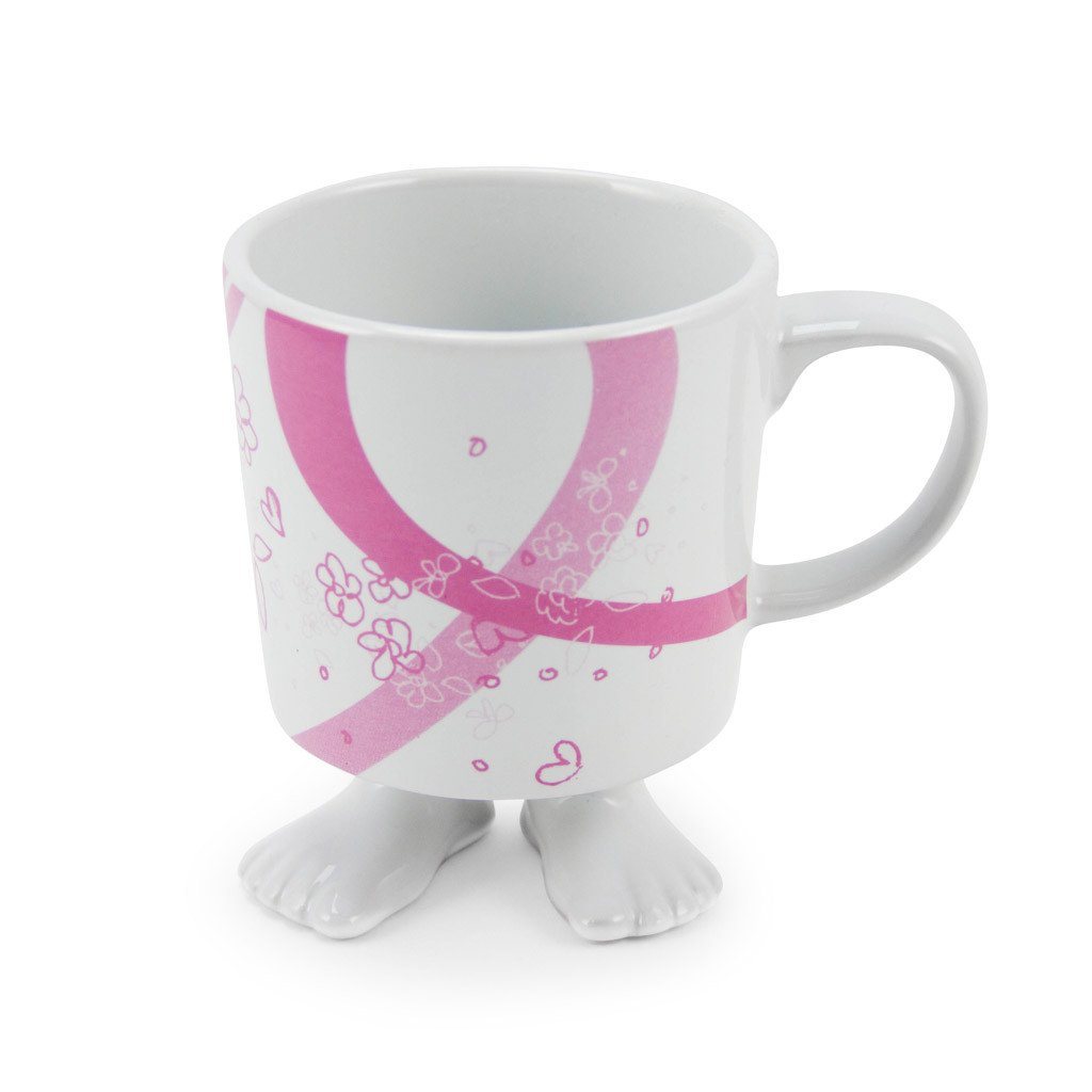 Ceramic Footed Mug | Breast Cancer Awareness Footed Mugs Dylan Kendall