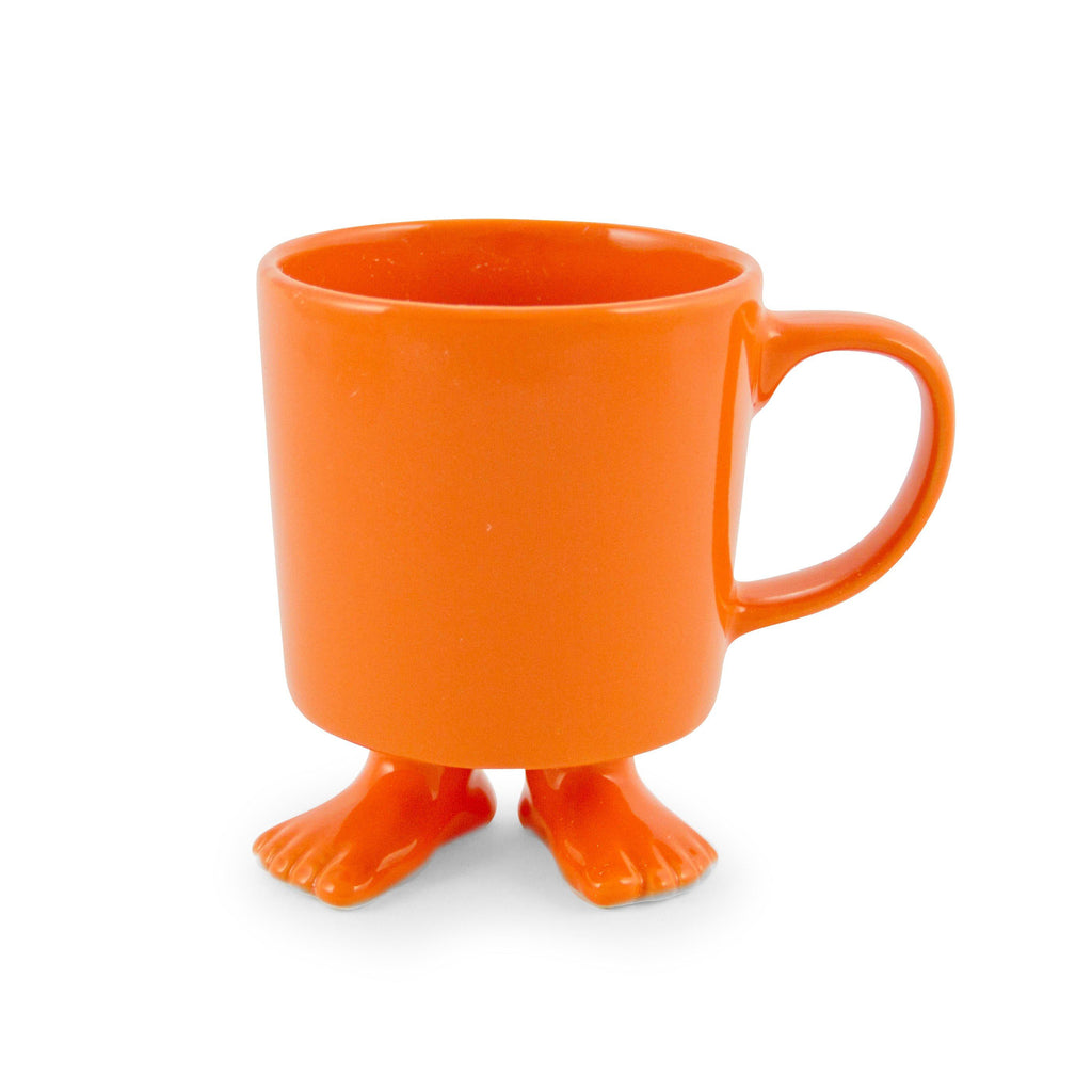 Ceramic Footed Mug | Orange Footed Mugs Dylan Kendall