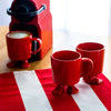Ceramic Footed Mug | Red Footed Mugs Dylan Kendall