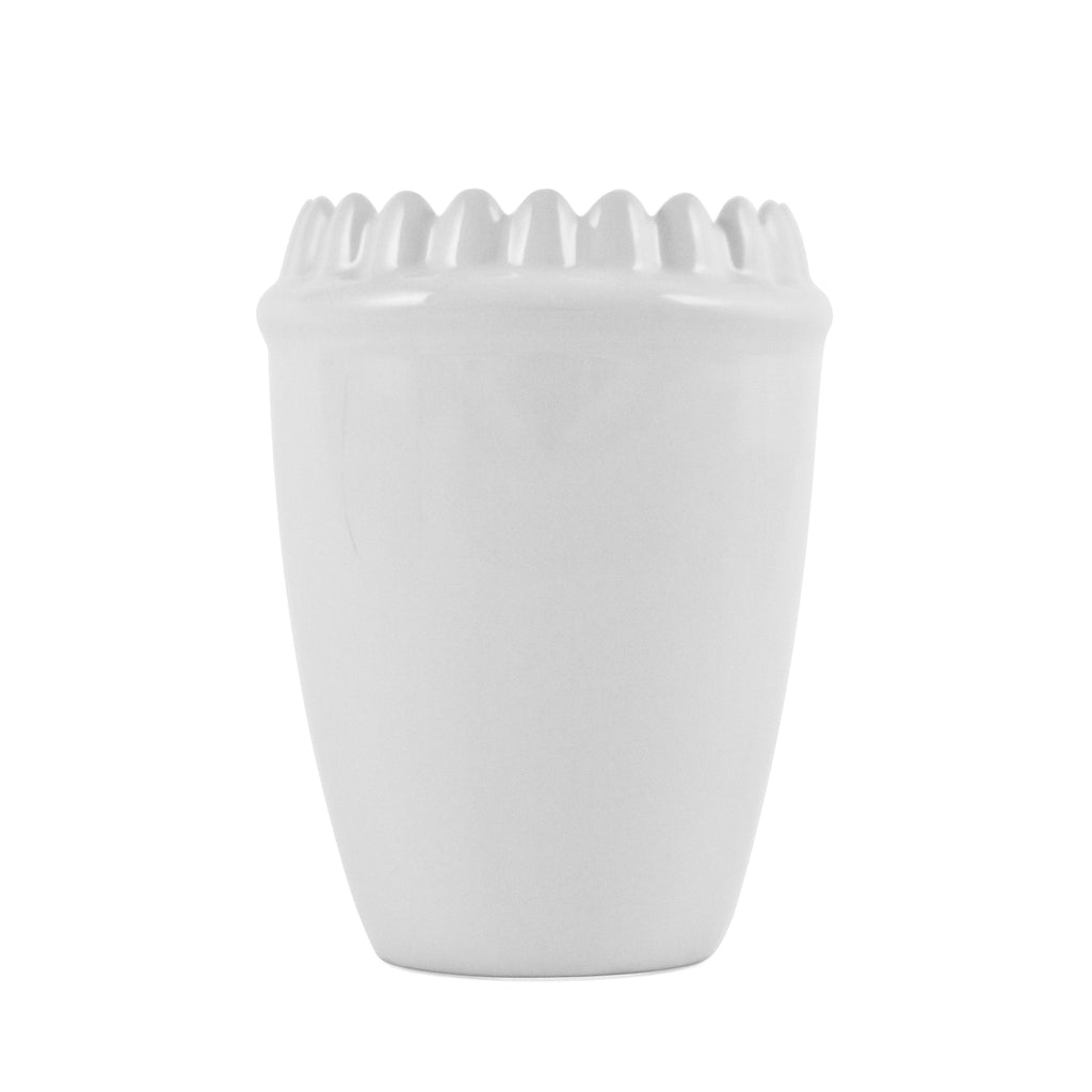 Ceramic Tooth Brush Cup | Pencils | Holder of Many Objects Footed Home Dylan Kendall White