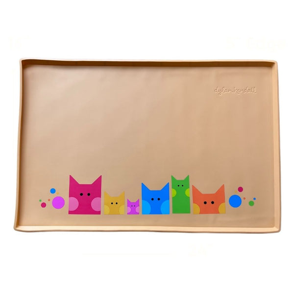 Designer Silicone Cat Mats Pet Placemats Dylan Kendall 