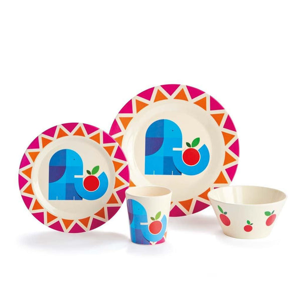 Kids Dishes | Peaceful Elephant - Eco Kids Dishware Eco Kids Dylan Kendall Gift box set