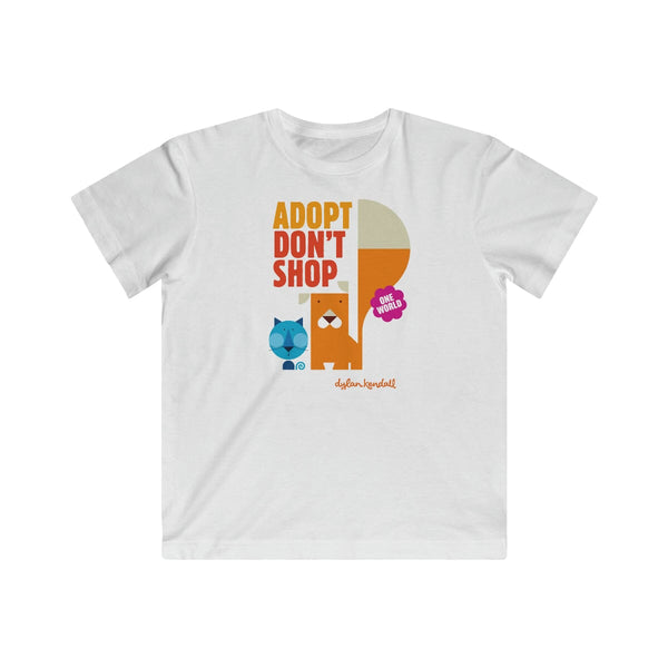 Kids T-Shirt | Adopt Don't Shop! Kids clothes Printify White XS 