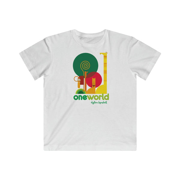 Kids T-Shirt | One World! Kids clothes Printify White XS