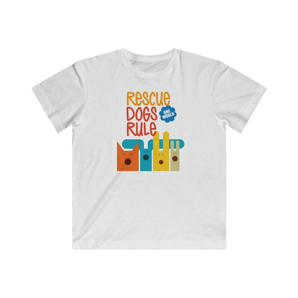 Kids T-Shirt | Rescue Dogs Rule! Kids clothes Printify White XS