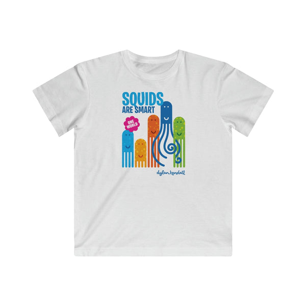 Kids T-Shirt | Squids are Smart! Kids clothes Printify White XS
