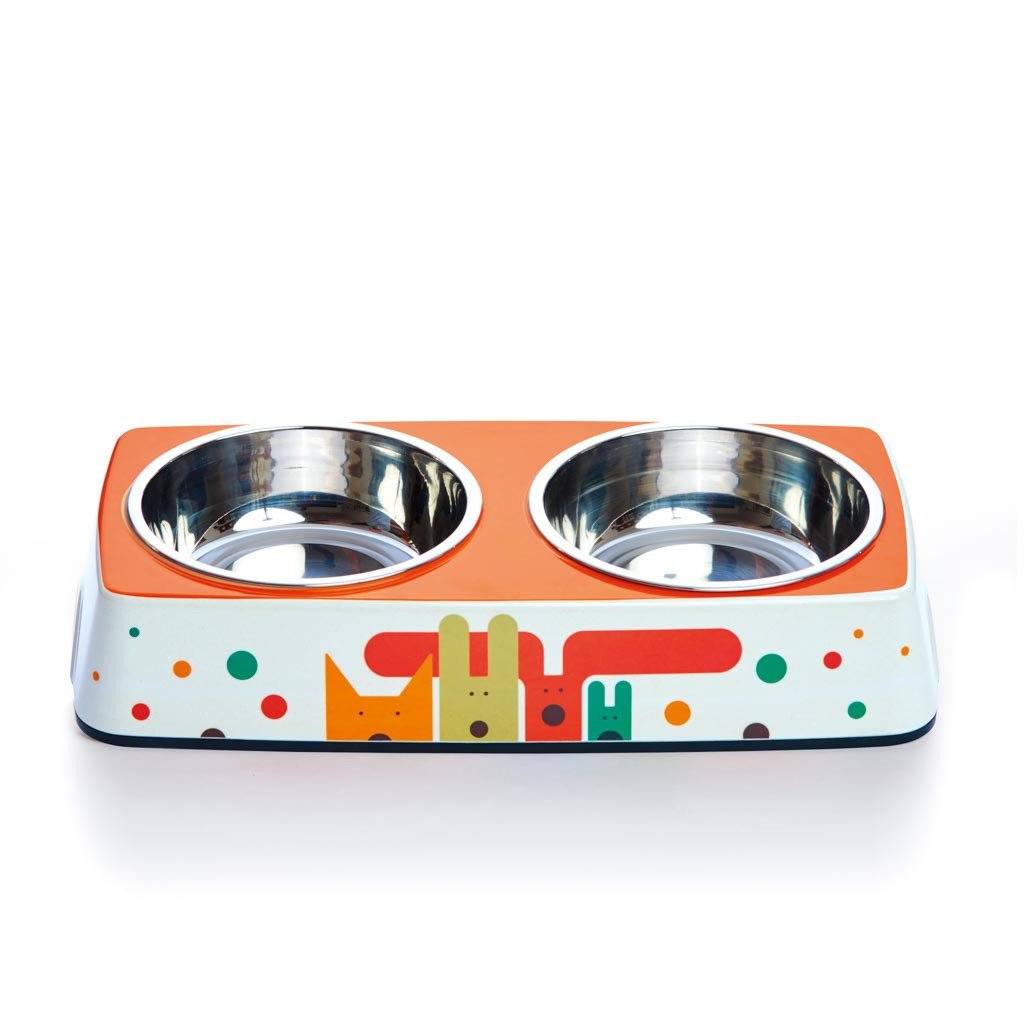 Pet Bowl | Pack of Pups - Eco Double Feeder Pet Bowl with Stainless Steel Liner Eco Pet Dylan Kendall 