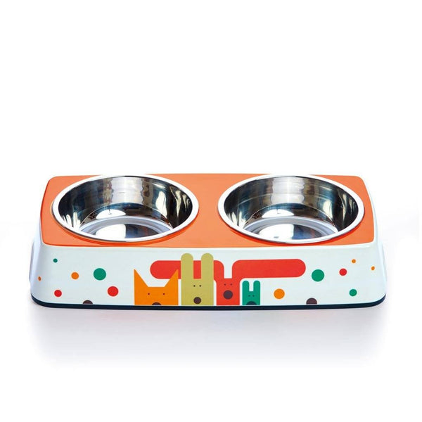 Pet Bowl | Pack of Pups - Eco Double Feeder Pet Bowl with Stainless Steel Liner Eco Pet Dylan Kendall