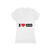 I Love Heart Hollywood 100 Deep V-Neck Tee