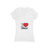 I Love Hollywood Outline Deep V-Neck Tee