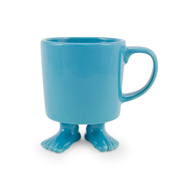 Ceramic Footed Mug | Blue Footed Mugs Dylan Kendall 