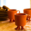 Ceramic Footed Mug | Orange Footed Mugs Dylan Kendall 