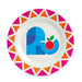 Kids Dishes | Peaceful Elephant - Eco Kids Dishware Eco Kids Dylan Kendall 10-inch dinner plate 