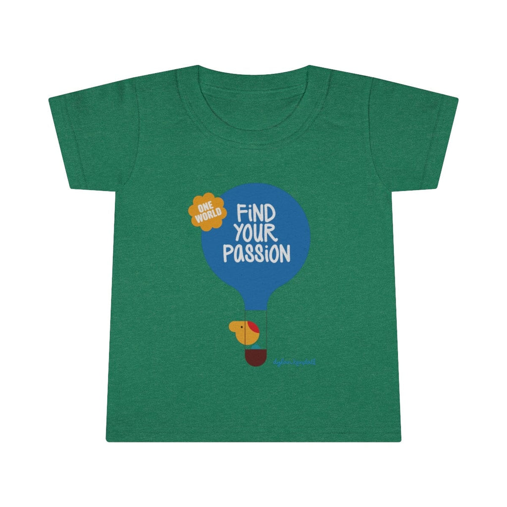 Toddler T-shirt | Find Your Passion! Kids clothes Printify Heather Irish Green 5T 